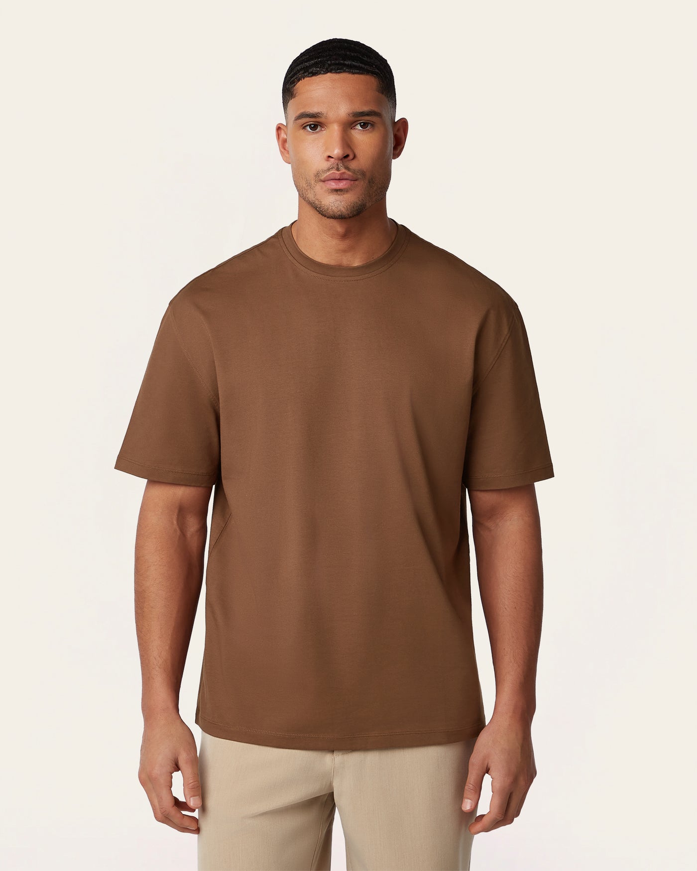 Heavy weight relaxed fit t-shirt Brown