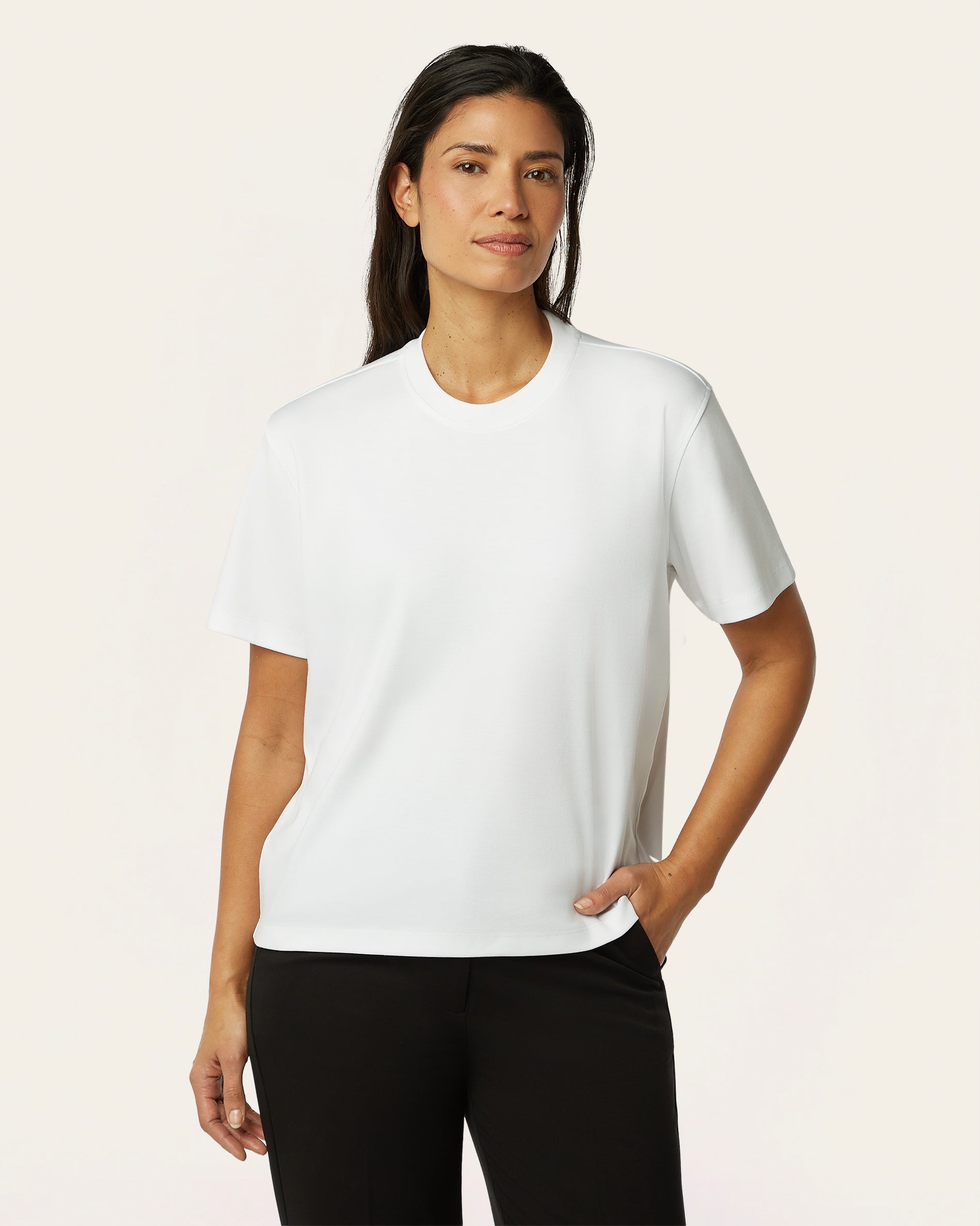 Interlock Boxy T-shirt - White